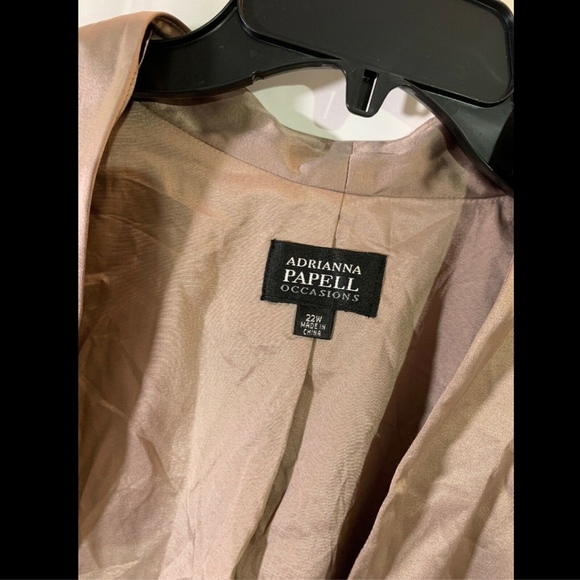 NEW Adrianna Papell Open Front Bolero Jacket in lead [PLUS SZ 22W ]‎ - Picture 3 of 8